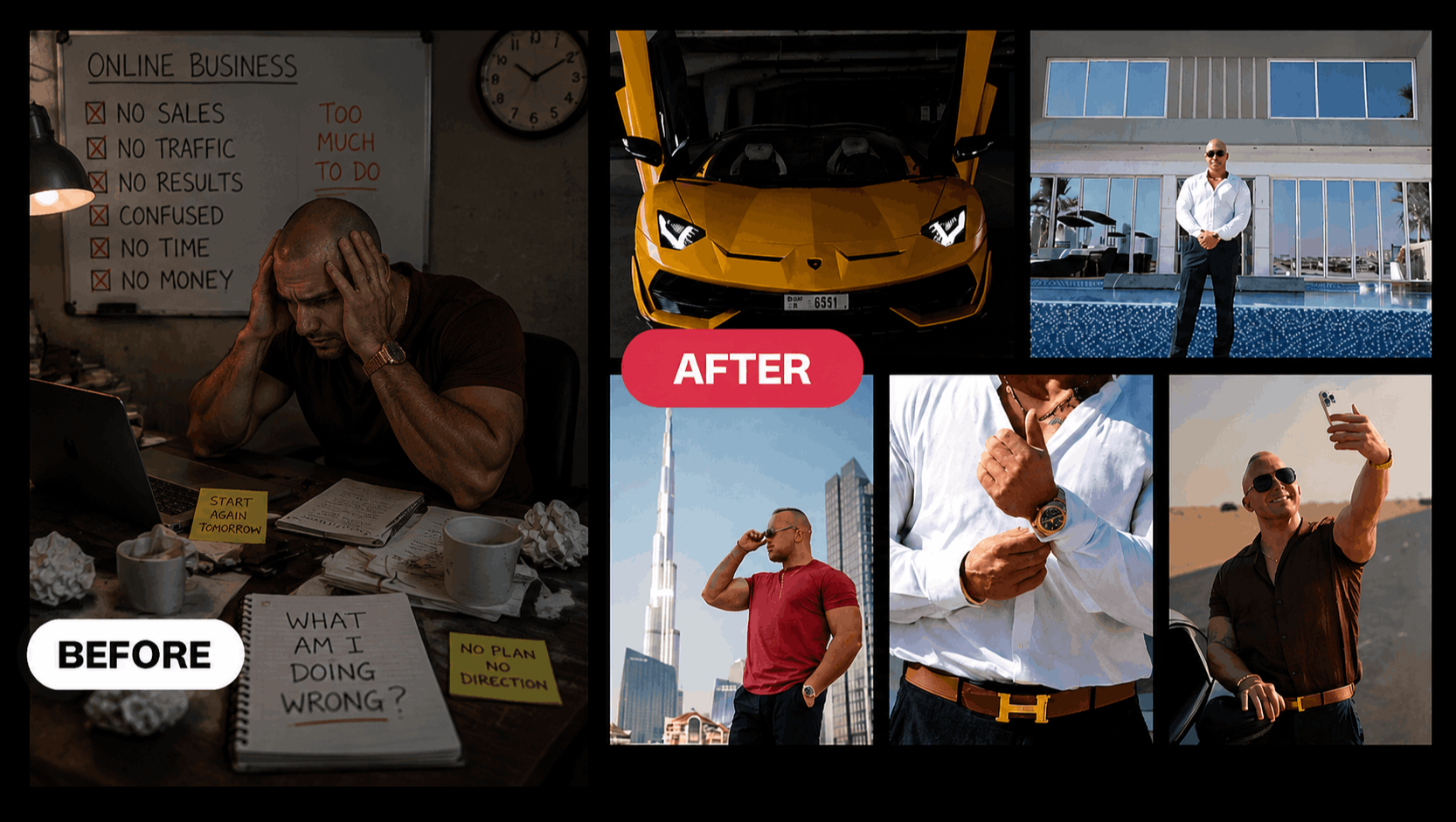 7 figure accelerator before & after